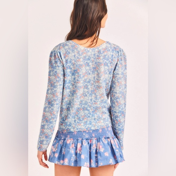 Loveshackfancy Simona blue floral cardigan - Picture 4 of 8